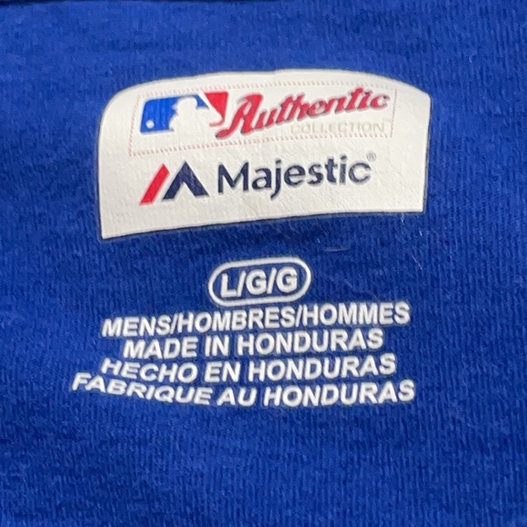 Majestic Authentic MLB Men's Milwaukee Brewers Blue Long Sleeve Shirt Size Large - Picture 5 of 5